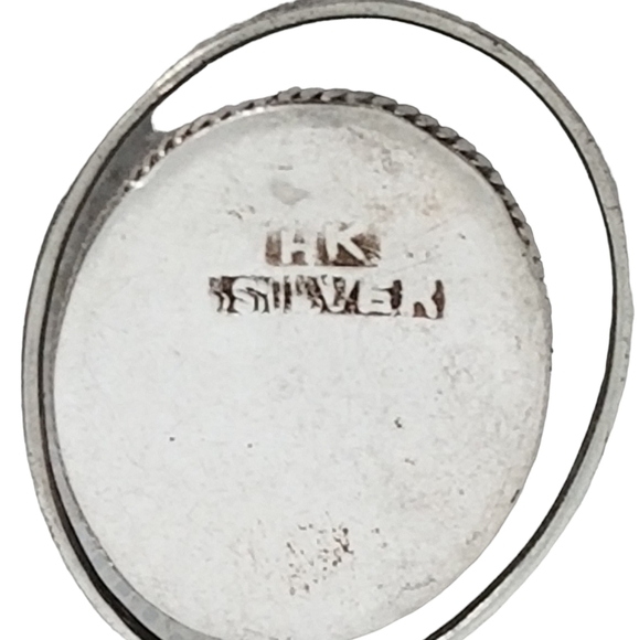 1940s STERLING SILVER & MOTHER OF PEARL HONG KONG SCREW BACK DROP EARRINGS - Picture 5 of 5